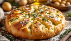 Focaccia ziemniaczana: przepis na miękkie i chrupiące ciasto w 20 minut