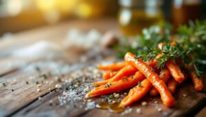 Marchewka z miodem i tymiankiem: pieczę ją w piekarniku i podaję zamiast frytek