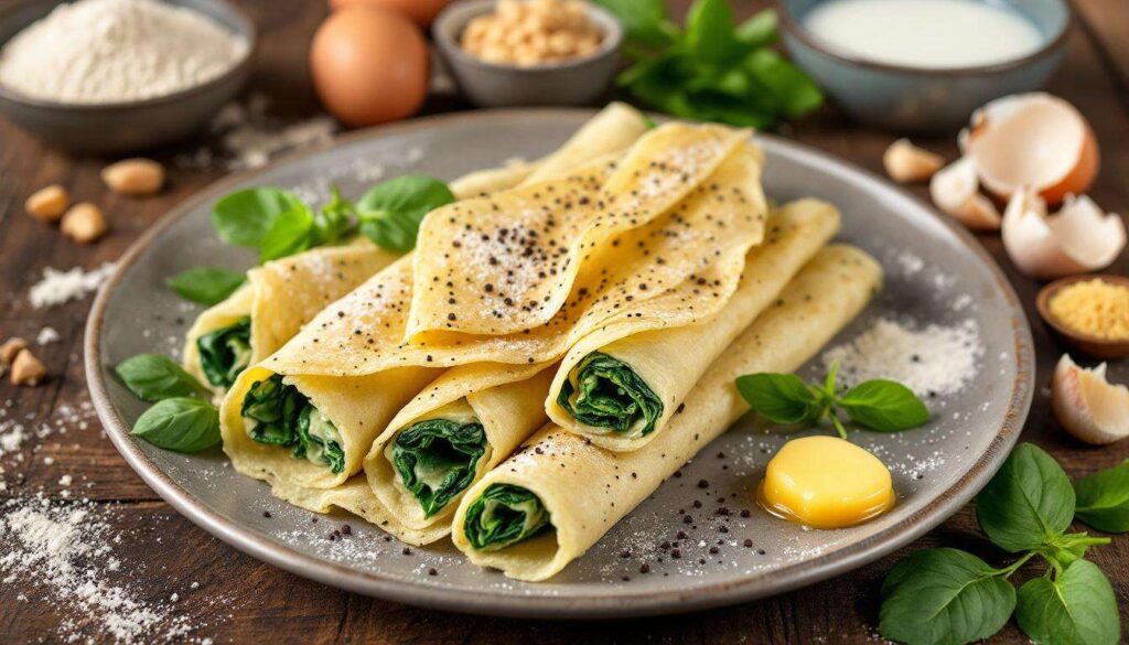 Naleśniki z twarogiem i szpinakiem: tak je zawijam, żeby nadzienie nie wyciekało