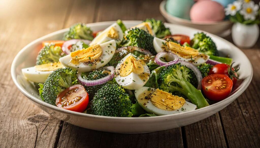 Sałatka wielkanocna z brokułami i jajkiem. Dietetyk potwierdza: to najzdrowszy dodatek do święconki