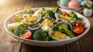 Sałatka wielkanocna z brokułami i jajkiem. Dietetyk potwierdza: to najzdrowszy dodatek do święconki