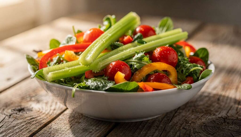 Seler naciowy dodaję do sałatki zamiast ogórka. Ma mniej kalorii i więcej błonnika niż myślisz