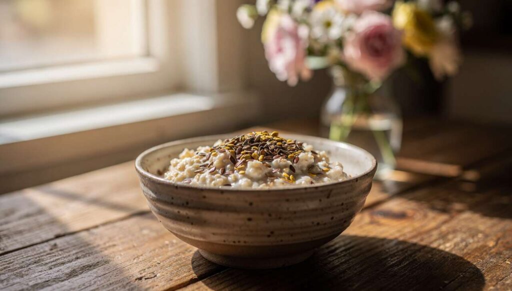 Owsianka na wiosnę: zamieniam mleko na kefir i dodaję len. Efekt po miesiącu widać we krwi