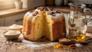 Babka wielkanocna bez wyrabiania ciasta. Piekę ją w 50 minut, a wychodzi wysoka i puszysta