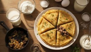 Na szybki obiad robię ukraińskie naleśniki. Wyglądają nieźle i mniej roboty niż z pierogami