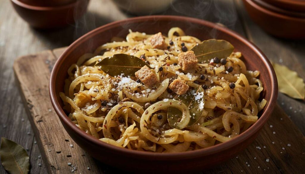 Szatkuję i podaję na ciepło zamiast młodej kapusty. Bajeczny dodatek do obiadu