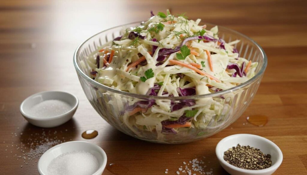 Do niedzielnego obiadu robię tę pyszną surówkę. Przyjemnie chrupie, a sos jest obłędnie kremowy