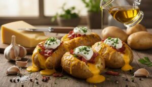 Wiosenny hit w kuchni. Pieczone ziemniaki faszerowane boczkiem i serem. Wiosenny hit w kuchni