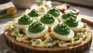 Zielona pasta do jajek faszerowanych. Pyszna przekąska na Wielkanoc