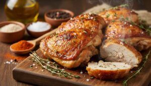 Nacieram nimi udka i piekę. Dzięki temu mają chrupiącą, złotą skórkę, a mięso pozostaje soczyste i miękkie