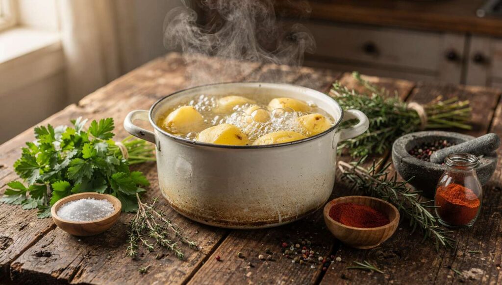 Dorzuć ceublę do gotujących się ziemniaków. Ten trik zmienia wszystko