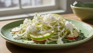 Sałatka na Wielkanoc z kalarepą i chrzanem. Goście pytają o przepis po pierwszym talerzu