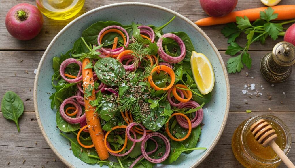 Surówka z rzepy i marchewki na wiosnę. Ma więcej błonnika niż owsianka