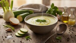 Po świętach robię lekką zupę z cukinii i kopru włoskiego. Żołądek dziękuje po pierwszym talerzu