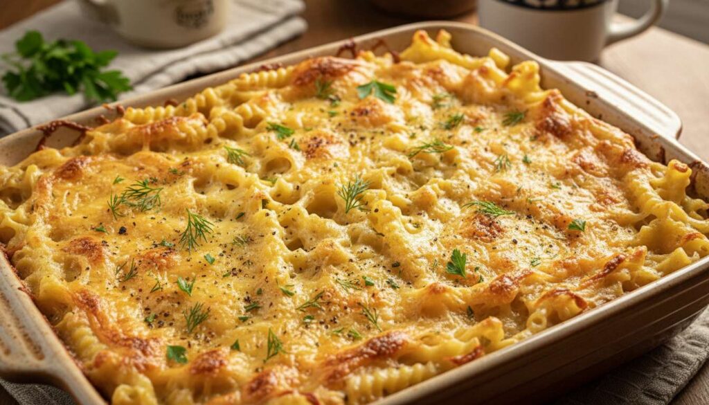Zapiekanka z makaronem i jajkami po świętach. Prosty obiad z resztek w 25 minut